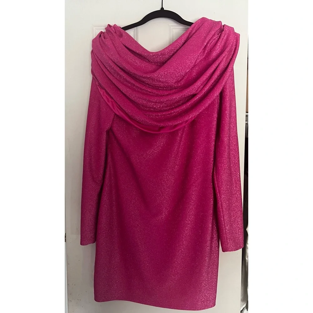 Pink draped glitter dress LBV official - Picture 3 of 3